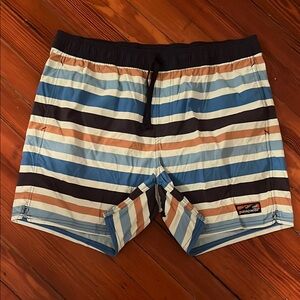 Patagonia Blue and Salmon Board Shorts Quick-Dry Swimwear
